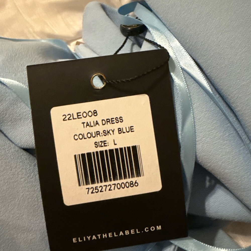 Chic Light Blue Long Sleeve Dress - Picture 4 of 4